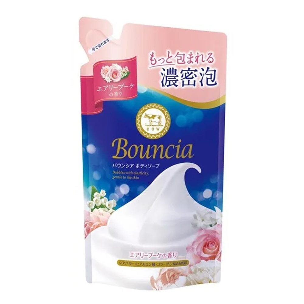 Cow Brand Bouncia Milk Extract Creamy Body Soap Airy Bouquet Scent Refill 360ml