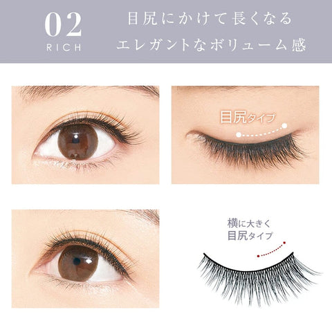 D-UP Japan Furry Lash Natural Volume False Eyelashes 02 | False